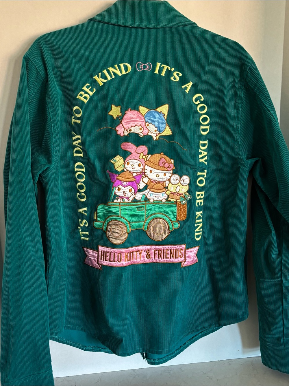 Hello Kitty and Friends Sanrio Teal Corduroy shirt Jacket